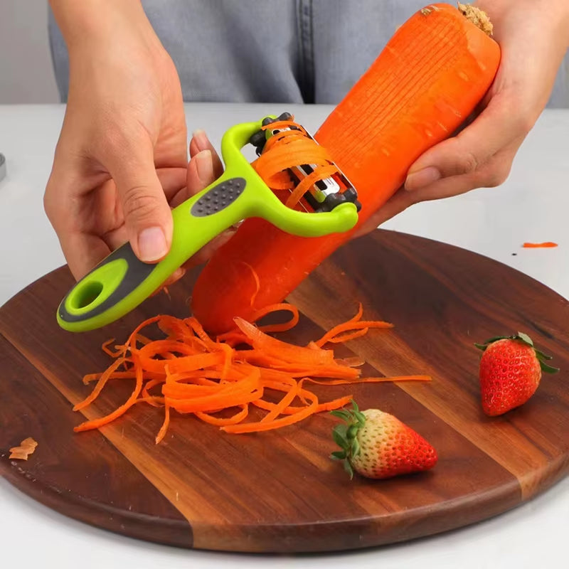 3 in 1 Rotary Peeler Fruit Vegetables Cabbage Graters Salad Carrot Potato Slicer Kitchen Multifunction Grater Julienne Peeler