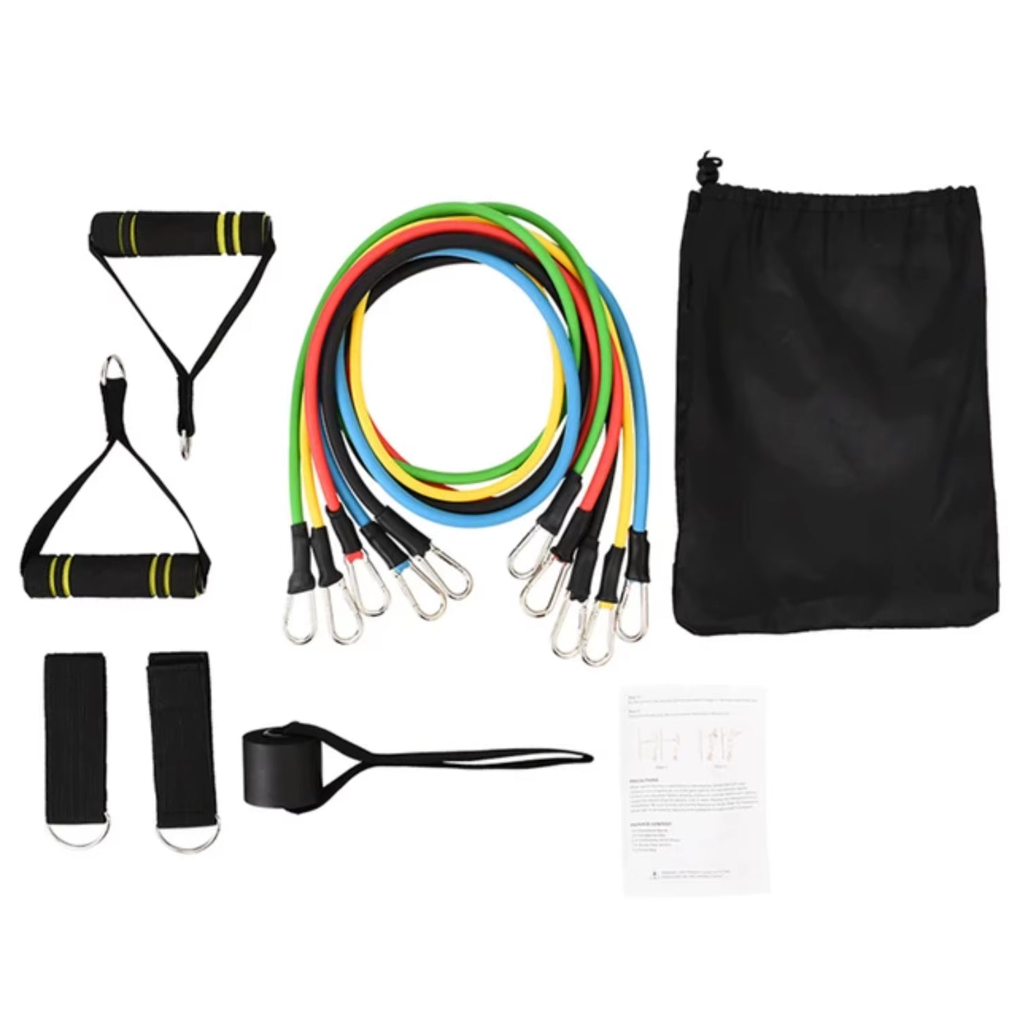 17Pcs/Set Latex Resistance Bands Gym Door Anchor Ankle Straps Resist Band Kit Yoga Exercise Band Fitness Expander Loop Tube Pull