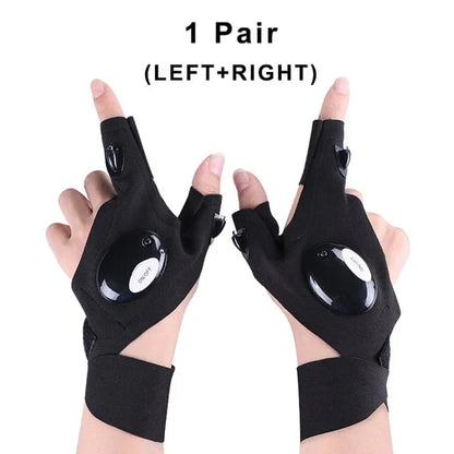 GlowPal™ Fingerless Flashlight Gloves