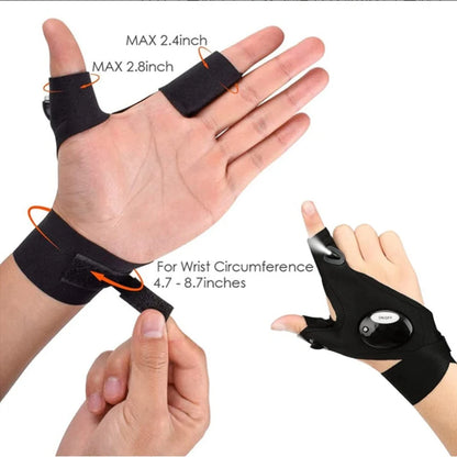 GlowPal™ Fingerless Flashlight Gloves